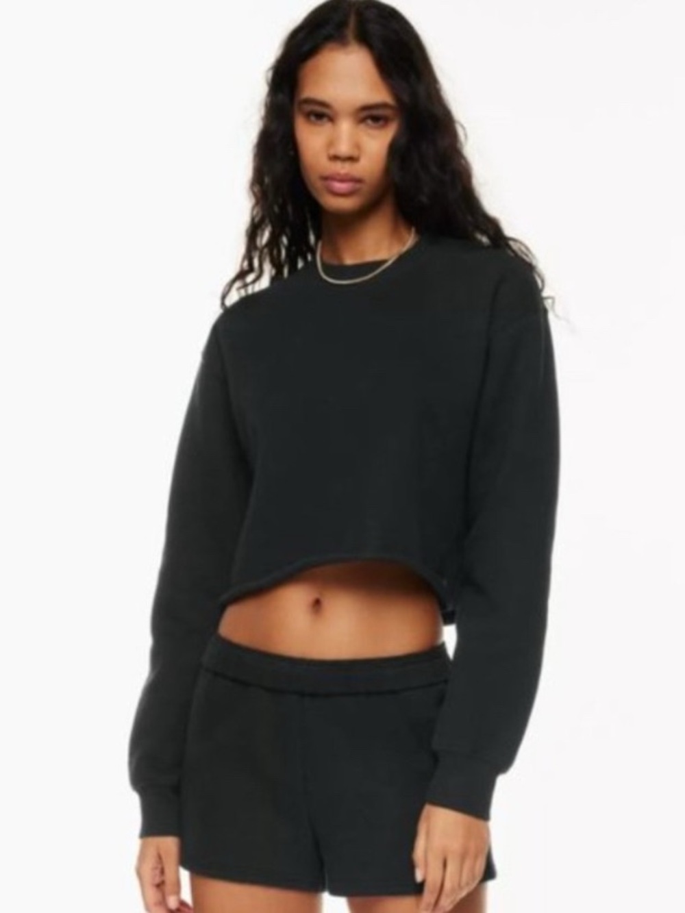 TNA sweatfleece cozy fleece perfect cropped  crewneck